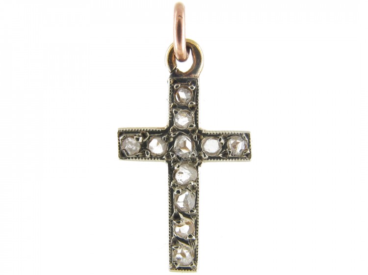 Diamond Cross Charm