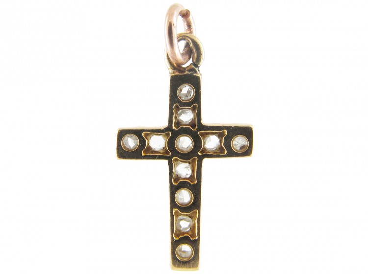 Diamond Cross Charm
