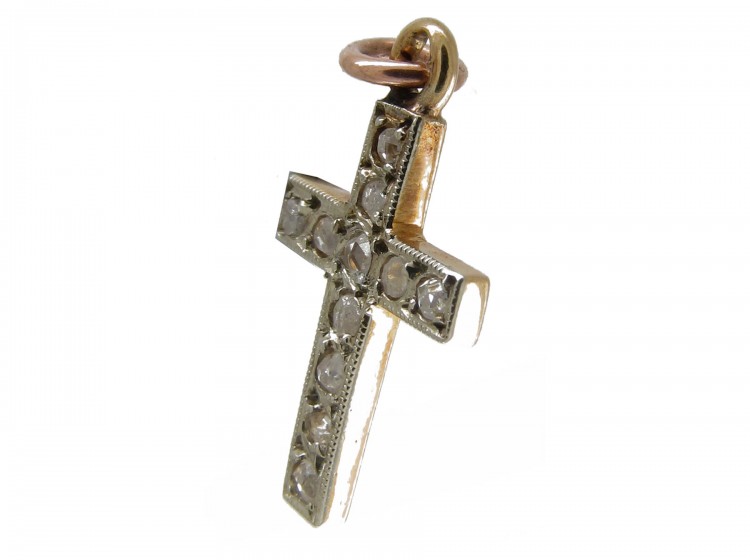 Diamond Cross Charm