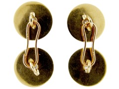 Diamond 18ct Gold & Platinum French Cufflinks