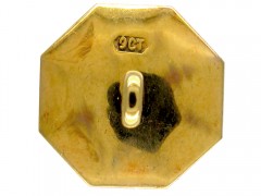Set of Four 9ct Yellow & White Gold Buttons in Case