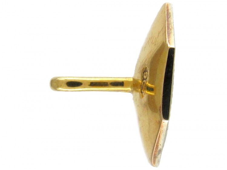 Set of Four 9ct Yellow & White Gold Buttons in Case