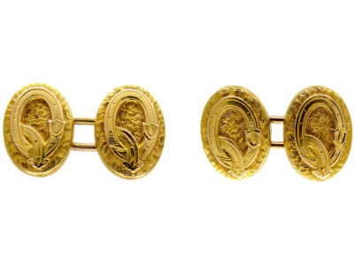 Victorian 15ct Gold Garter Cufflinks