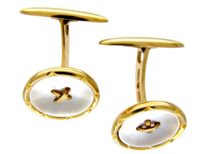 Gold & Mother of Pearl Cufflinks