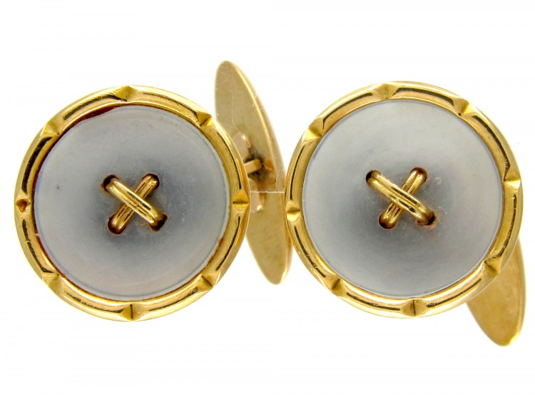 Gold & Mother of Pearl Cufflinks