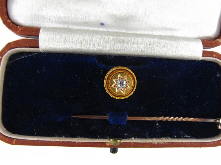 Victorian Gold & Diamond Tie Pin