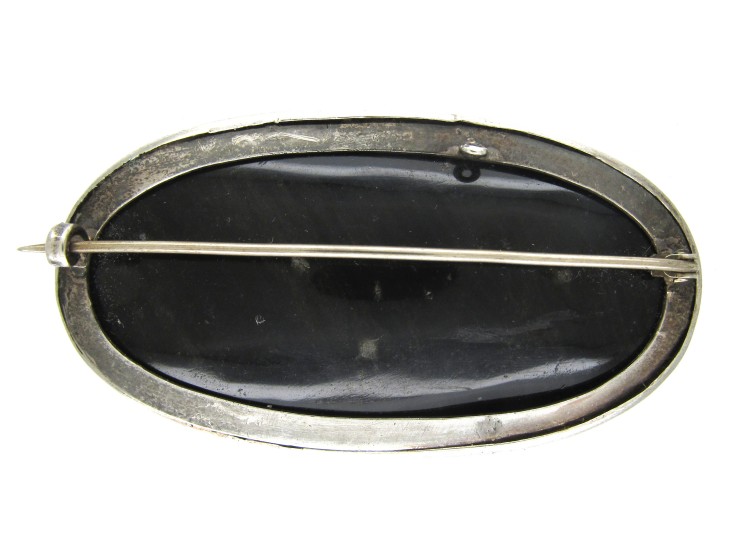 Silver & Opal Brooch