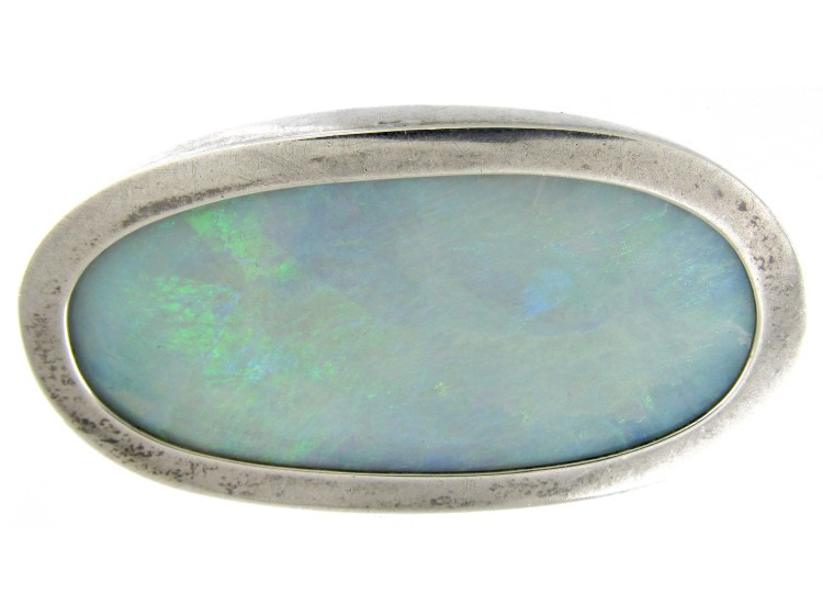 Silver & Opal Brooch