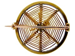 Spider in it's Web 18ct Gold & Diamond Brooch