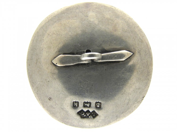 Liberty & Co. Enamel & Silver Button by Archibald Knox