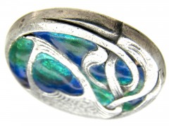 Liberty & Co. Enamel & Silver Button by Archibald Knox