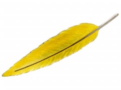 Silver & Enamel Feather Brooch