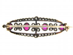Ruby & Diamond Edwardian Brooch