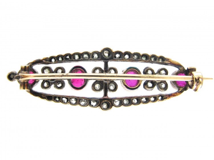 Ruby & Diamond Edwardian Brooch