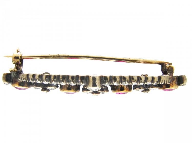 Ruby & Diamond Edwardian Brooch