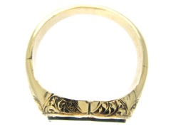 Shield Shaped Gold & Bloodstone Signet Ring