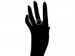 Shield Shaped Gold & Bloodstone Signet Ring