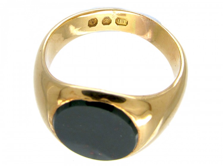 18ct Gold & Bloodstone Signet Ring
