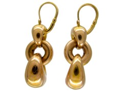 Victorian 15ct Gold Triple Hoop Earrings