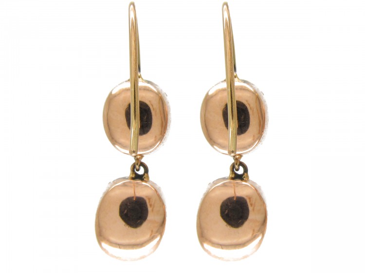 Georgian Double Drop Garnet Earrings