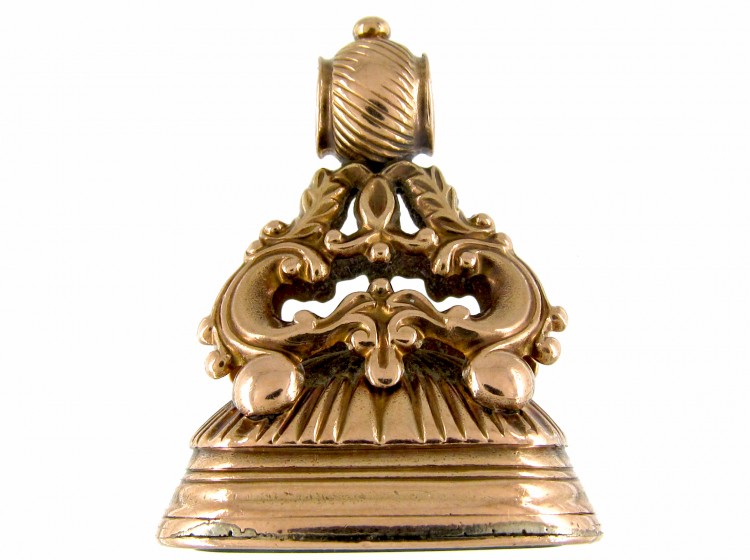 Regency Gold & Bloodstone Scrollwork Seal