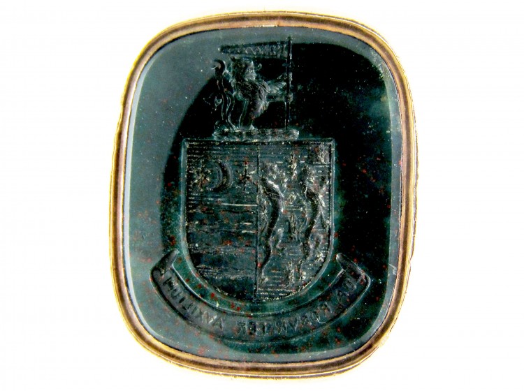 Regency Gold & Bloodstone Scrollwork Seal
