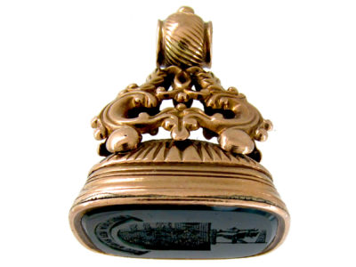 Regency Gold & Bloodstone Scrollwork Seal