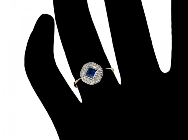 Art Deco Sapphire & Diamond Ring