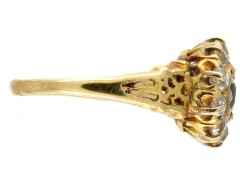 Edwardian 18ct Gold, Sapphire & Diamond Cluster Ring