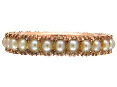Georgian Natural Split Pearl Eternity Ring
