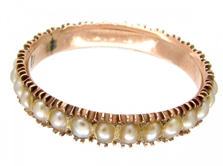 Georgian Natural Split Pearl Eternity Ring