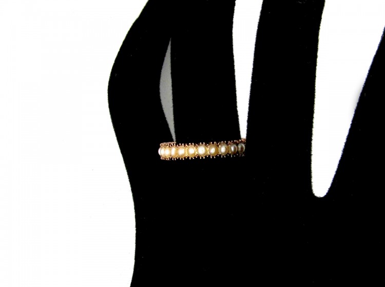 Georgian Natural Split Pearl Eternity Ring