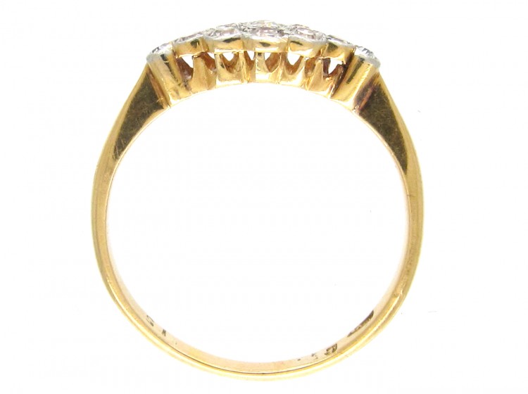 Daisy Diamond Cluster Edwardian Ring