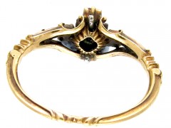 Georgian Mine Cut Ruby & Diamond Ring