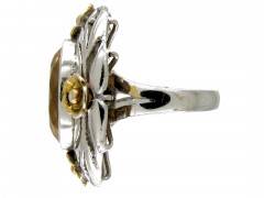 Silver & Citrine Arts & Crafts Ring
