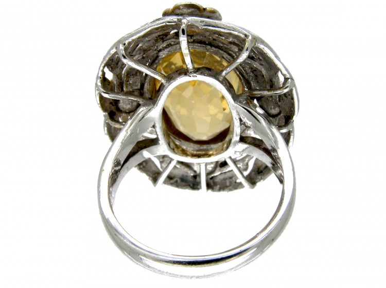 Silver & Citrine Arts & Crafts Ring