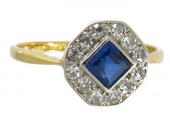 Art Deco Sapphire & Diamond Ring