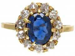 Edwardian Sapphire & Diamond Ring