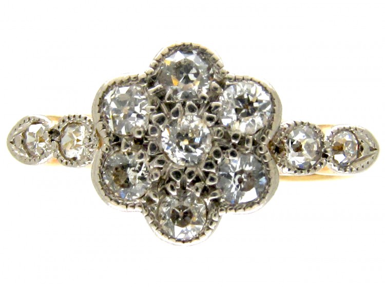 Edwardian Diamond Cluster Ring