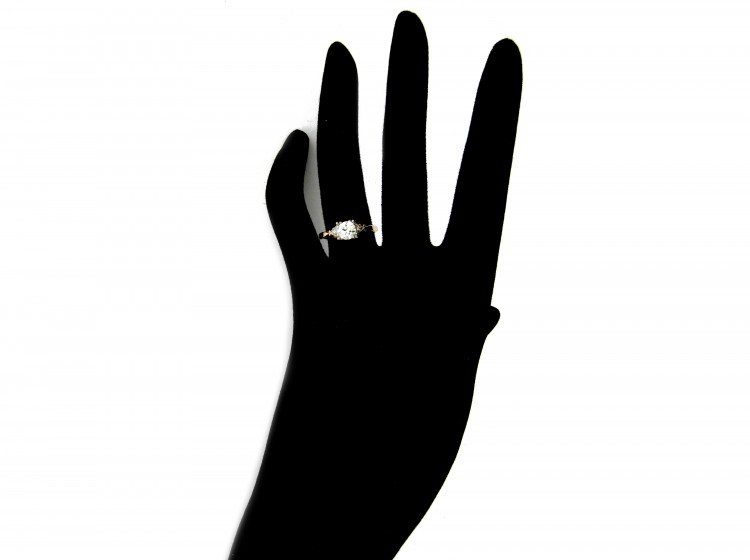 Diamond Solitaire Ring With Diamond Set Shoulders