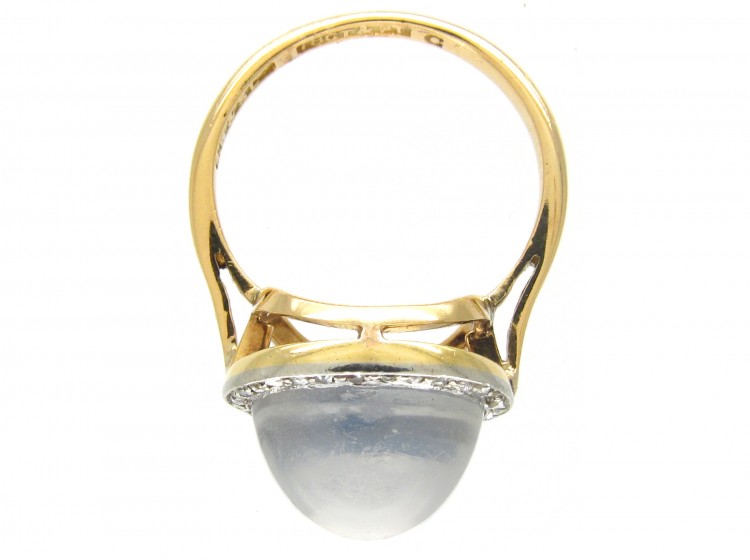 Edwardian Moonstone & Diamond Ring