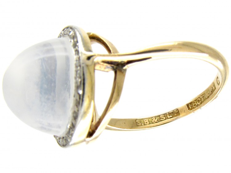 Edwardian Moonstone & Diamond Ring