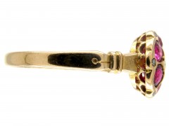 Edwardian Ruby & Diamond Cluster Ring