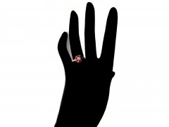 Edwardian Ruby & Diamond Cluster Ring