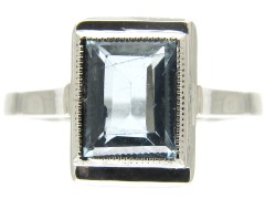 Aquamarine 18ct White Gold & Platinum Ring