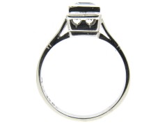 Aquamarine 18ct White Gold & Platinum Ring