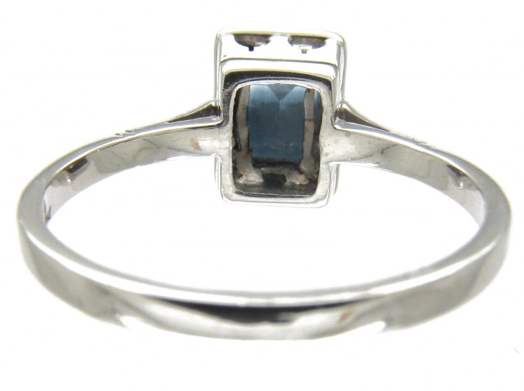 Aquamarine 18ct White Gold & Platinum Ring
