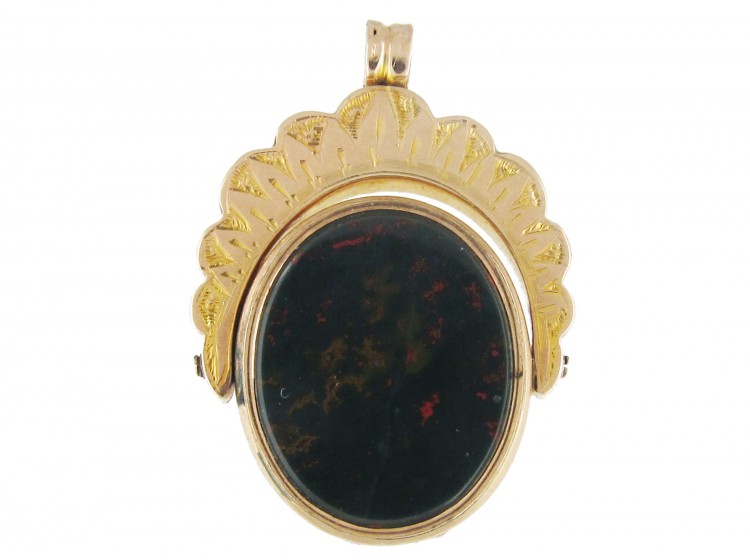 Victorian 9ct Gold Swivel Double Sided Locket