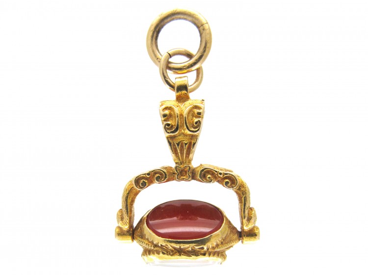 Small Gold Revolving Victorian Seal