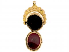 Victorian 9ct Gold Swivel Double Sided Locket